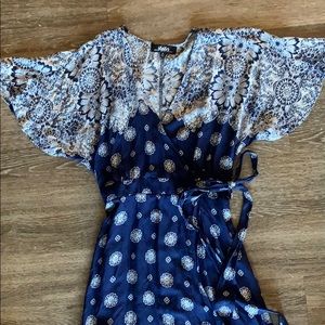 Lulus brand flutter sleeve maxi wrap dress!